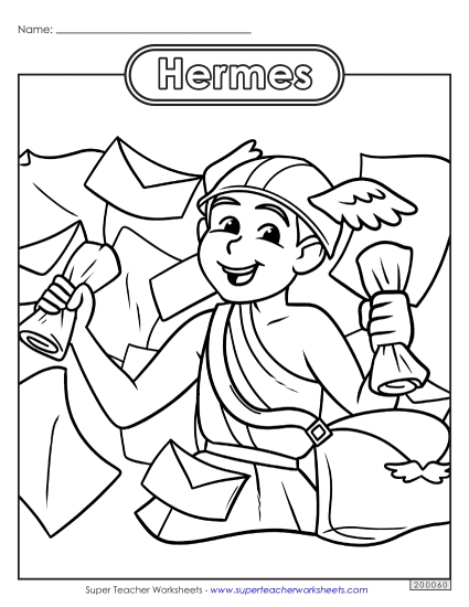 Coloring Pages - Coloring Page: Hermes Coloring Pages - Coloring Page: Hermes