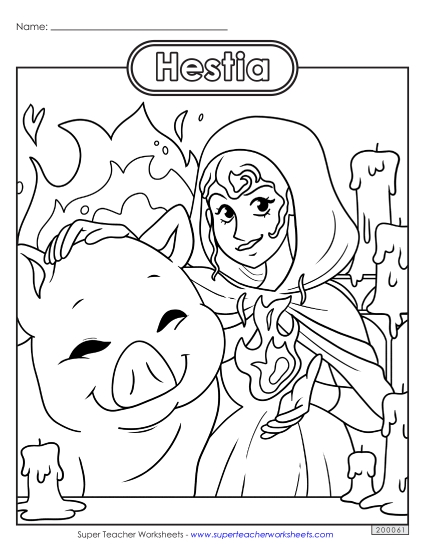 Coloring Pages - Coloring Page: Hestia Coloring Pages - Coloring Page: Hestia