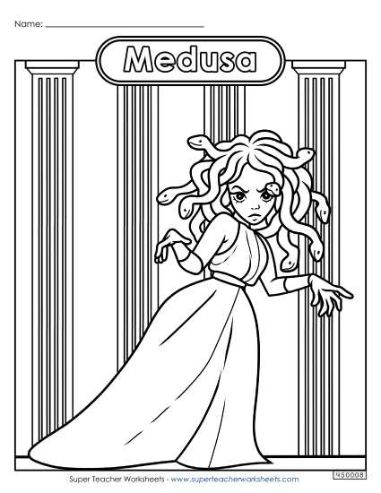 Coloring Pages - Coloring Page: Medusa Coloring Pages - Coloring Page: Medusa