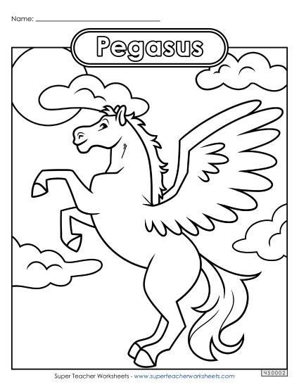 Coloring Pages - Coloring Page: Pegasus