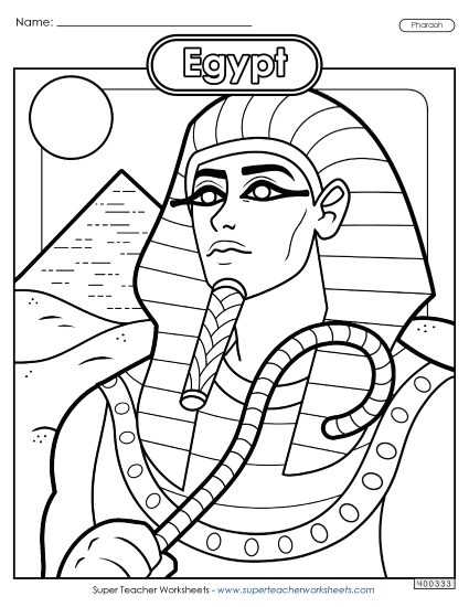 Coloring Pages - Coloring Page: Pharaoh Coloring Pages - Coloring Page: Pharaoh