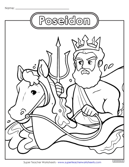 Coloring Pages - Coloring Page: Poseidon Coloring Pages - Coloring Page: Poseidon