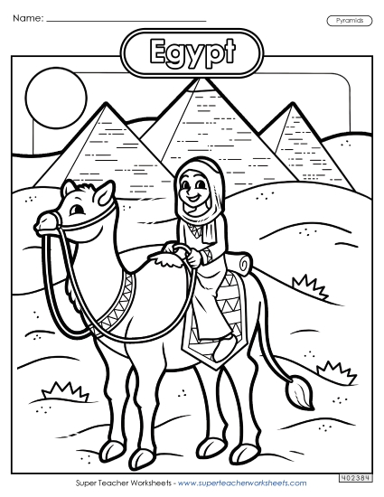 Coloring Pages - Coloring Page: Pyramids