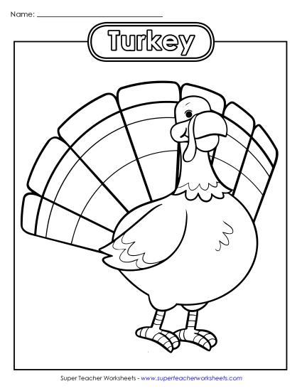 Coloring Pages - Coloring Page: Turkey Coloring Pages - Coloring Page: Turkey
