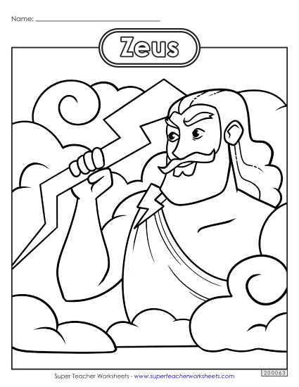 Coloring Pages - Coloring Page: Zeus Coloring Pages - Coloring Page: Zeus