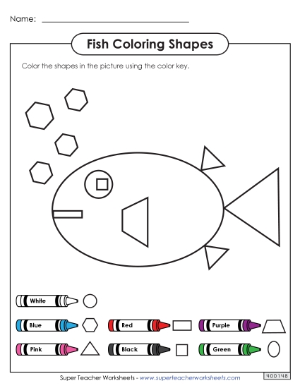 Coloring Pages - Coloring Shapes - Fish