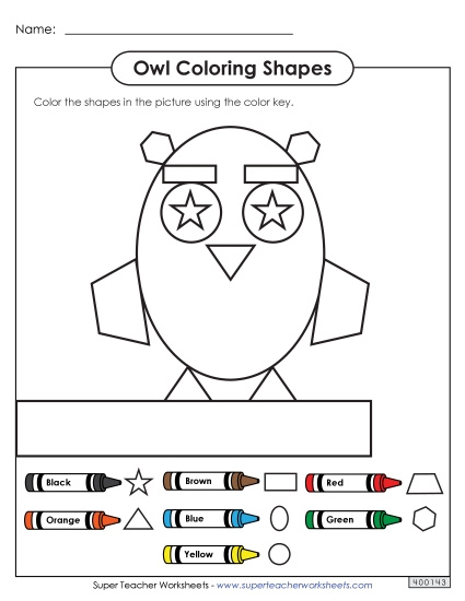 Coloring Pages - Coloring Shapes - Owl