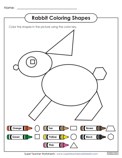 Coloring Pages - Coloring Shapes - Rabbit