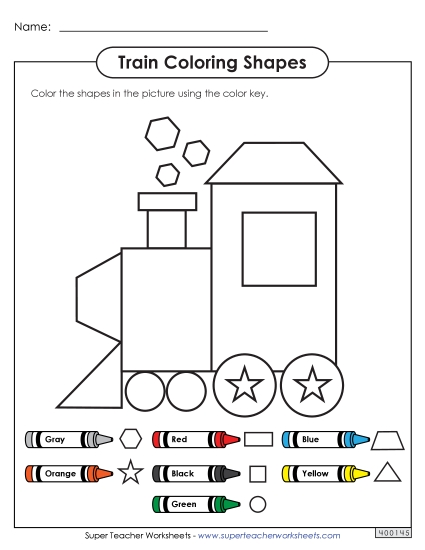 Coloring Pages - Coloring Shapes - Train Coloring Pages - Coloring Shapes - Train