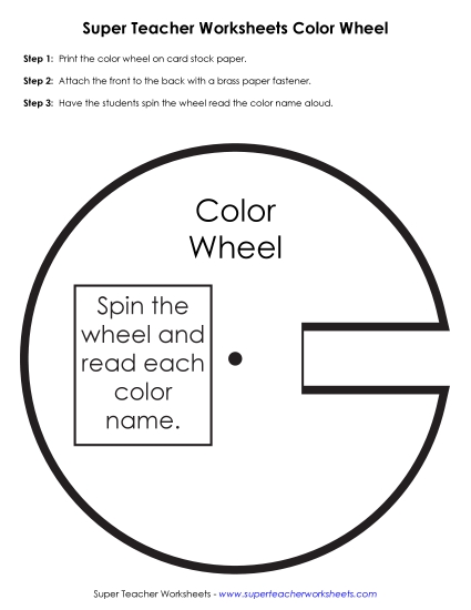 Multiple Colors - Colors Word Wheel