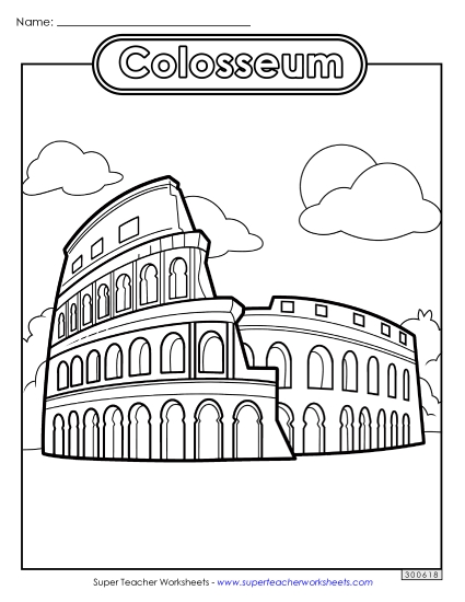 Coloring Pages - Colosseum Coloring Pages - Colosseum