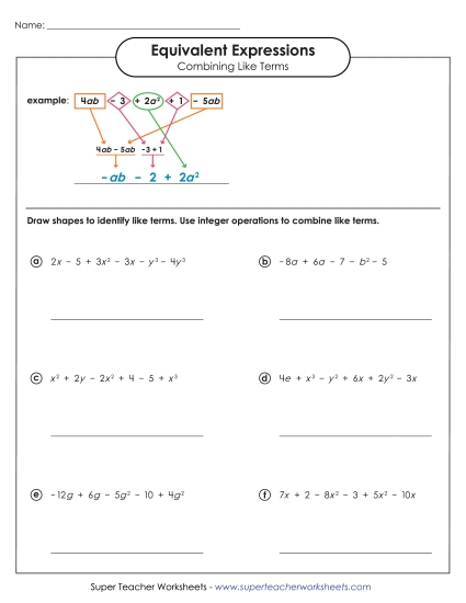 Combining Like Terms (Simplifying Expressions) - Combining Like Terms (Advanced #2)