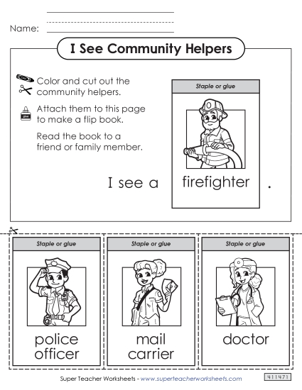 Flip Books - Community Helpers Flip Book #1