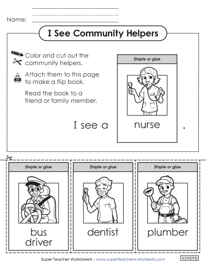 Flip Books - Community Helpers Flip Book #2