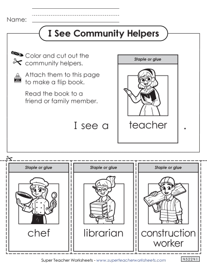 Flip Books - Community Helpers Flip Book #3