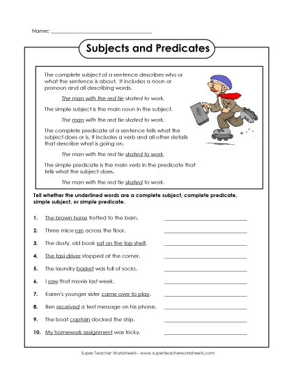 Simple Subjects & Predicates - Complete & Simple Subjects & Predicates Simple Subjects & Predicates - Complete & Simple Subjects & Predicates