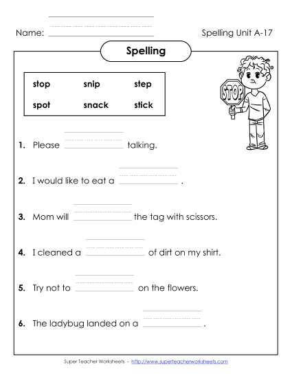 Worksheets - Complete the Sentences (A-17) Worksheets - Complete the Sentences (A-17)