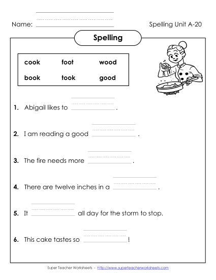 Worksheets - Complete the Sentences (A-20) Worksheets - Complete the Sentences (A-20)