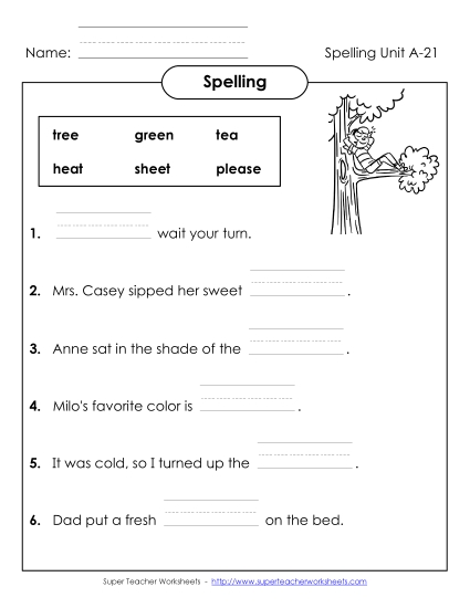 Worksheets - Complete the Sentences (A-21) Worksheets - Complete the Sentences (A-21)