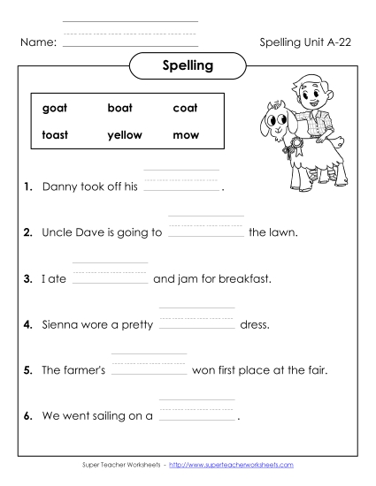 Worksheets - Complete the Sentences (A-22) Worksheets - Complete the Sentences (A-22)
