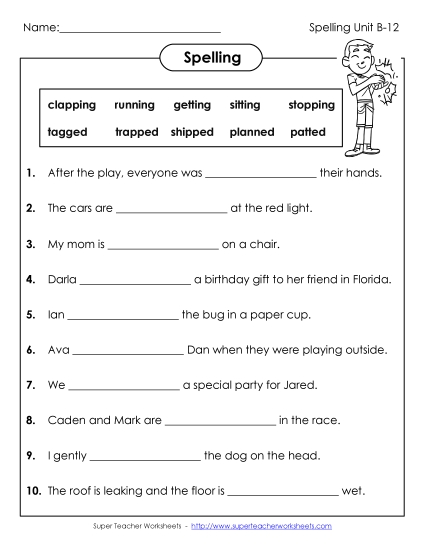 Worksheets - Complete the Sentences (B-12)