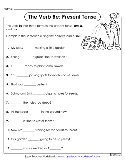 Present Tense - Complete the Sentences (Present Tense)