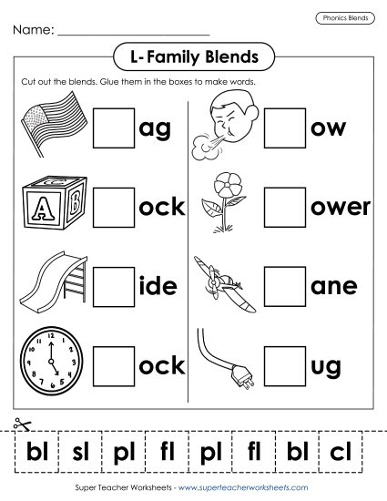 Cut-and-Glue Activities - Complete the Word (Cut and Glue) Cut-and-Glue Activities - Complete the Word (Cut and Glue)