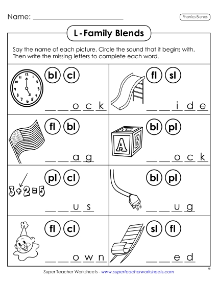 Worksheets - Complete the Words
