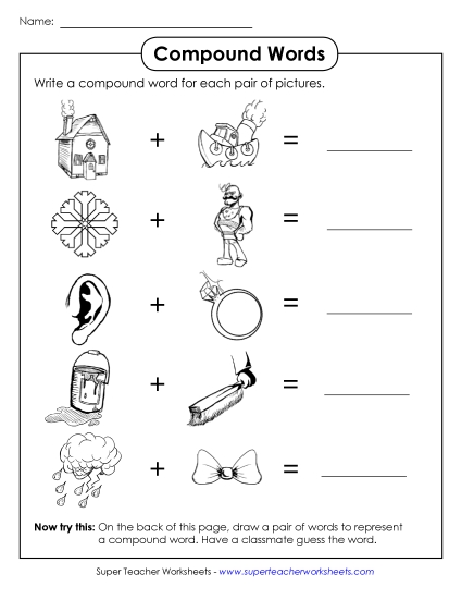 Basic - Compound Word Picture Puzzles #1