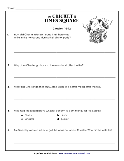 Chapters 10 - 12 - Comprehension Questions: Chapters 10 - 12 Chapters 10 - 12 - Comprehension Questions: Chapters 10 - 12