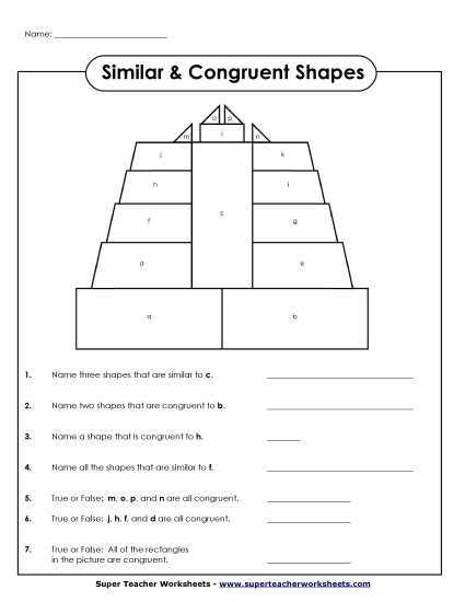 Identify Congruence or Similarity - Congruent-Similar Picture