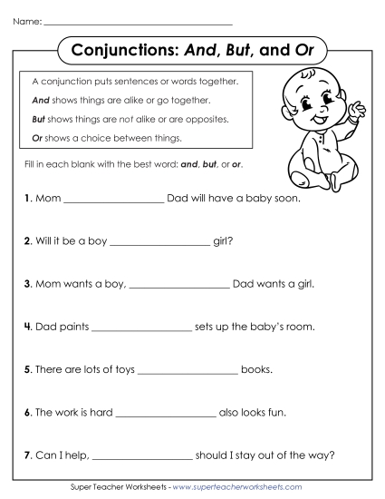 Basic - Conjunctions: And, But, and Or Basic - Conjunctions: And, But, and Or