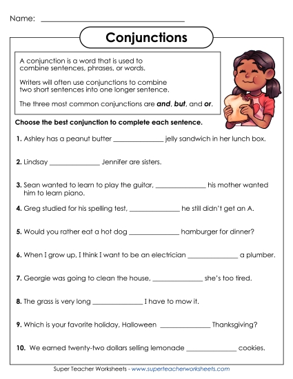Intermediate - Conjunctions (And, But, Or)