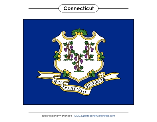 Flags & Seals - Connecticut State Flag (Full-Color Version) Flags & Seals - Connecticut State Flag (Full-Color Version)