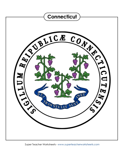 Flags & Seals - Connecticut State Seal (Full-Color Version)