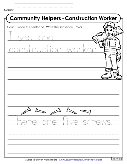 Trace & Write - Construction Worker (Trace & Write)