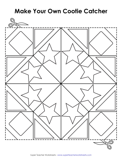 Blank Cootie Catcher Templates - Cootie Catcher Template (Shapes) Blank Cootie Catcher Templates - Cootie Catcher Template (Shapes)