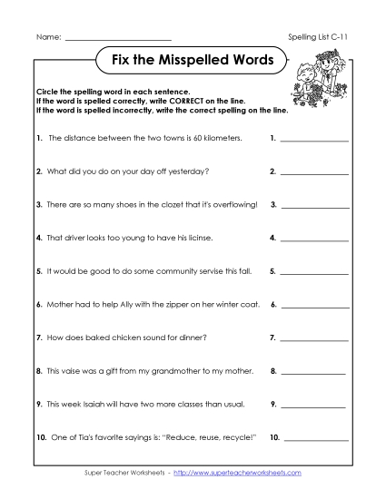 Worksheets - Correct or Incorrect (C-11) Worksheets - Correct or Incorrect (C-11)