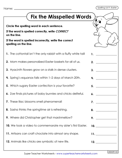 Worksheets and Puzzles - Correct or Incorrect? (Easter) Worksheets and Puzzles - Correct or Incorrect? (Easter)