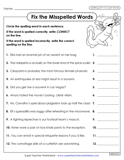 Worksheets and Puzzles - Correct or Incorrect? (F-15) Worksheets and Puzzles - Correct or Incorrect? (F-15)