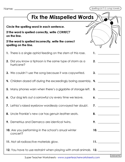 Worksheets and Puzzles - Correct or Incorrect? (F-2) 