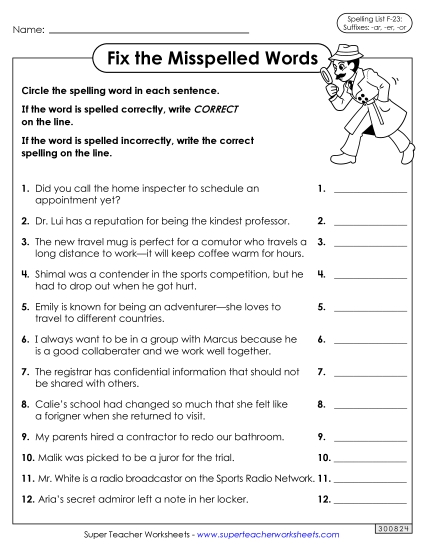 Worksheets and Puzzles - Correct or Incorrect? (F-23)