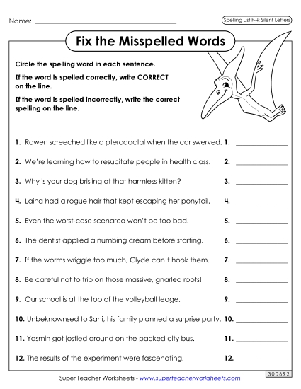 Worksheets and Puzzles - Correct or Incorrect? (F-4)