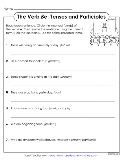 All Tenses & Participles - Correct the Sentences (All Tenses & Participles)