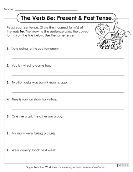 Present & Past Tense - Correct the Sentences (Present & Past Tense) Present & Past Tense - Correct the Sentences (Present & Past Tense)