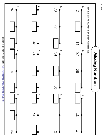 Counting Number Lines - Counting (2-Digit) Counting Number Lines - Counting (2-Digit)