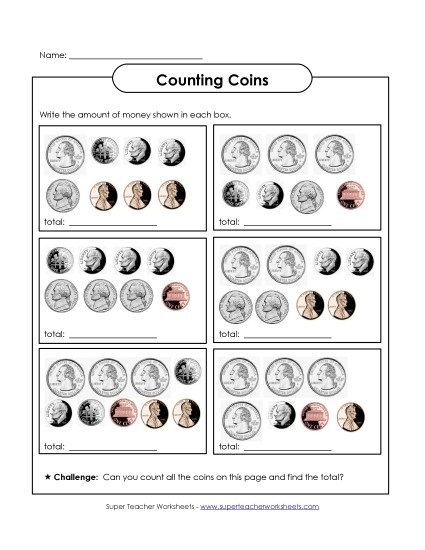 Coins Only (No Bills) - Counting Mixed Coins 1