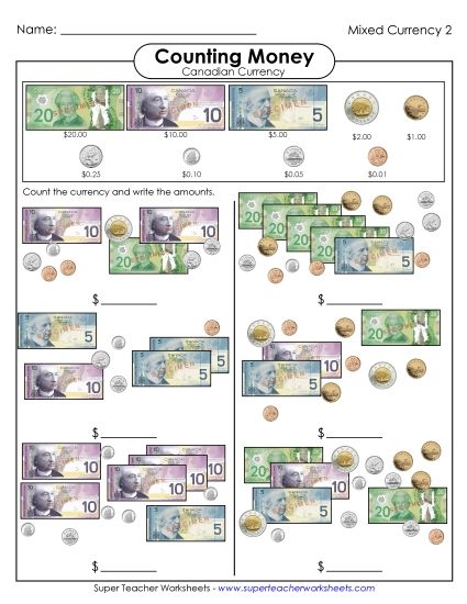 Mixed Coins & Bills - Counting Mixed Coins and Bills #2b Mixed Coins & Bills - Counting Mixed Coins and Bills #2b