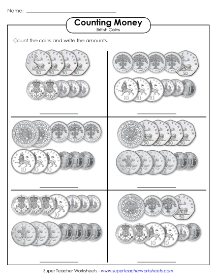 Pre-2008 Coins - Counting Money (Old UK Coins) Pre-2008 Coins - Counting Money (Old UK Coins)