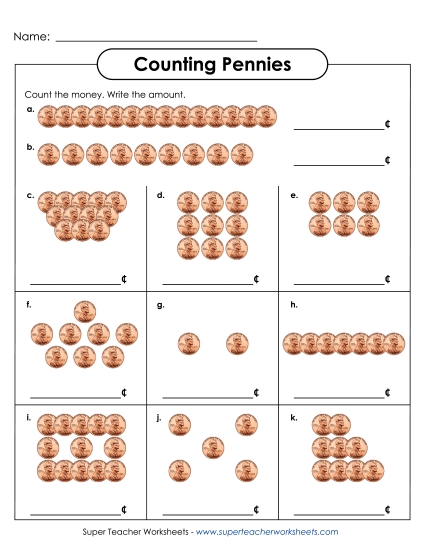 Pennies Only - Counting Pennies 1 Pennies Only - Counting Pennies 1